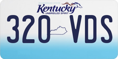 KY license plate 320VDS