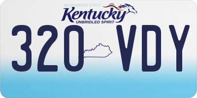 KY license plate 320VDY