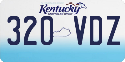 KY license plate 320VDZ