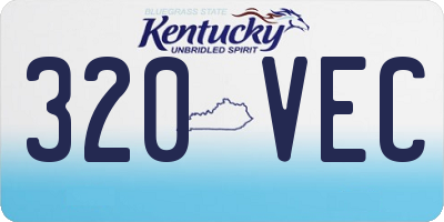 KY license plate 320VEC