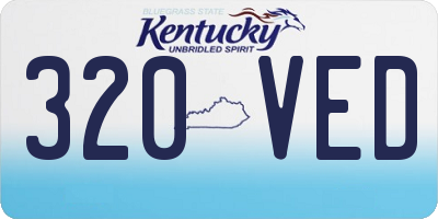 KY license plate 320VED