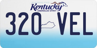 KY license plate 320VEL