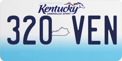 KY license plate 320VEN