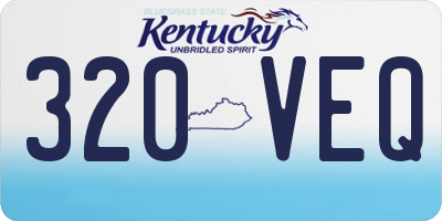 KY license plate 320VEQ