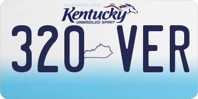 KY license plate 320VER