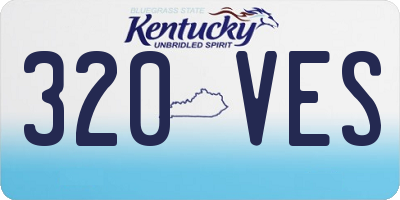 KY license plate 320VES