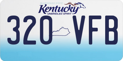 KY license plate 320VFB