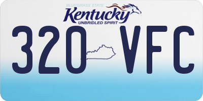 KY license plate 320VFC