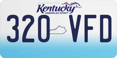 KY license plate 320VFD