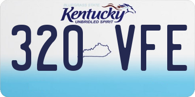 KY license plate 320VFE