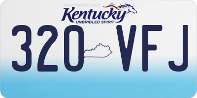 KY license plate 320VFJ