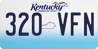 KY license plate 320VFN