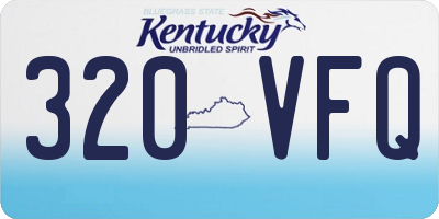 KY license plate 320VFQ