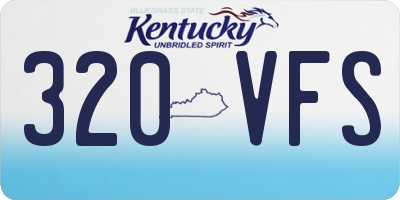 KY license plate 320VFS