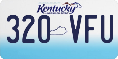KY license plate 320VFU