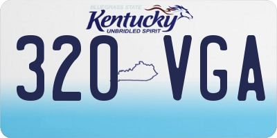 KY license plate 320VGA