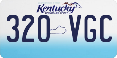 KY license plate 320VGC
