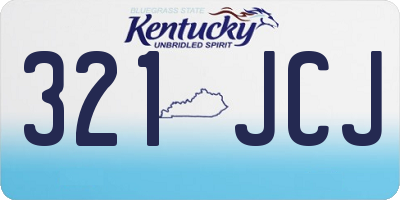 KY license plate 321JCJ