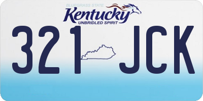 KY license plate 321JCK