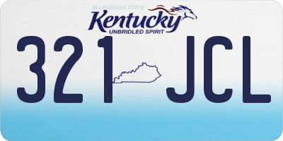 KY license plate 321JCL