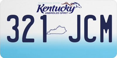 KY license plate 321JCM