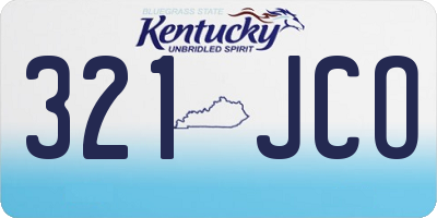KY license plate 321JCO