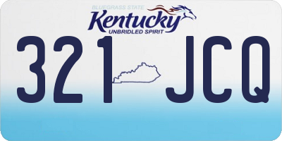 KY license plate 321JCQ