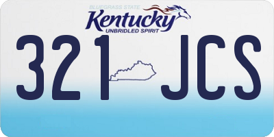 KY license plate 321JCS