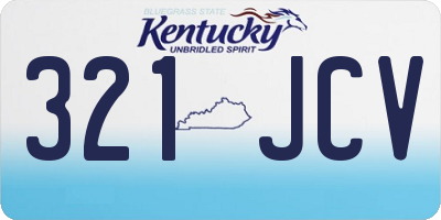 KY license plate 321JCV