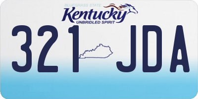 KY license plate 321JDA