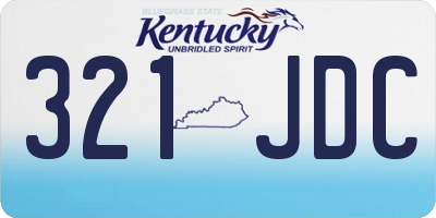 KY license plate 321JDC