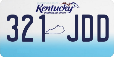 KY license plate 321JDD