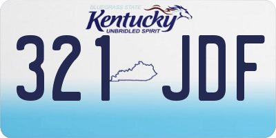 KY license plate 321JDF