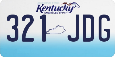 KY license plate 321JDG