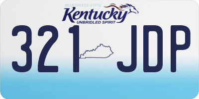KY license plate 321JDP