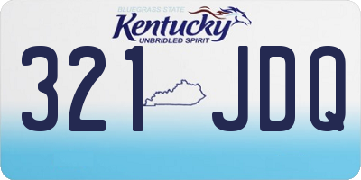 KY license plate 321JDQ