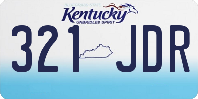 KY license plate 321JDR