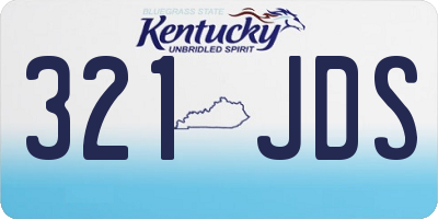 KY license plate 321JDS