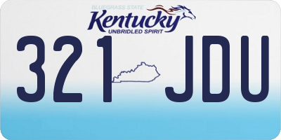 KY license plate 321JDU