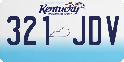 KY license plate 321JDV
