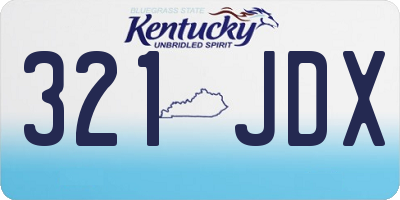 KY license plate 321JDX