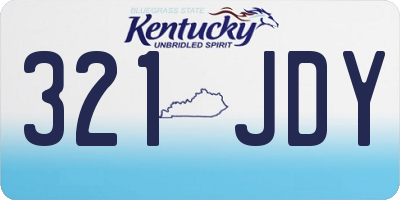 KY license plate 321JDY