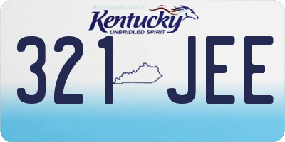 KY license plate 321JEE