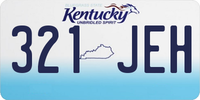 KY license plate 321JEH