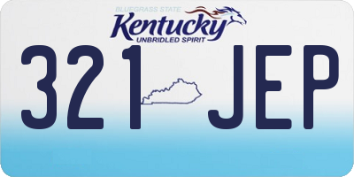 KY license plate 321JEP