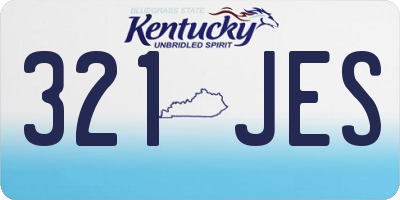 KY license plate 321JES