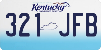 KY license plate 321JFB
