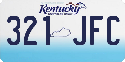 KY license plate 321JFC