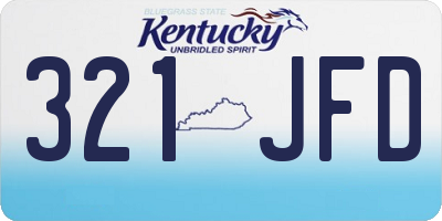 KY license plate 321JFD