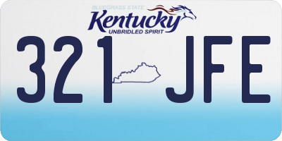 KY license plate 321JFE